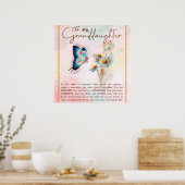 Poster Lettre personnalisée à ma petite-fille (Cuisine)