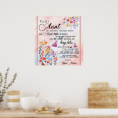 Poster Lettre personnalisée à ma tante (Cuisine)