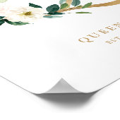 Poster Lettre Q Blush Floral Monogram Gold Foil Nursery (Coin)