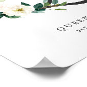 Poster Lettre Q Monogramme Peach Florals Peach Nursery (Coin)