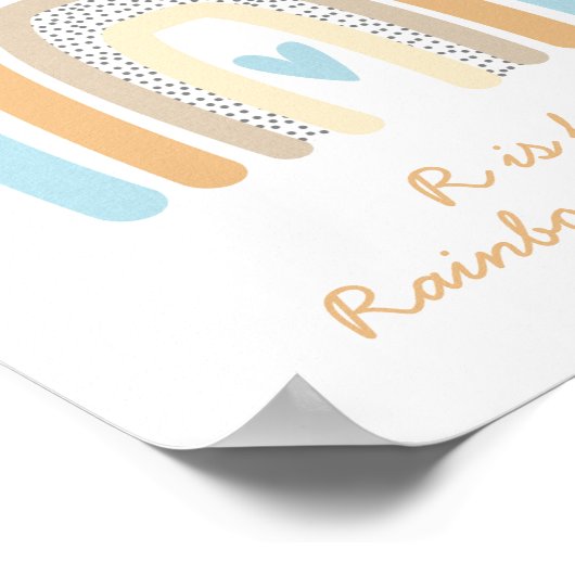 Poster Lettre R Arc-en-ciel Nom Monogramme Nourriture ble (Coin)