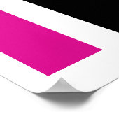 Poster LETTRE Rose ET NOIR R (Coin)