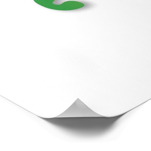 Poster Lettre S Monogram Fleur de lis (Coin)