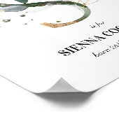 Poster Lettre S Nouveau bébé Monogramme Naissance Imprime (Coin)