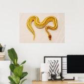 Poster LETTRE "S" Yellow Ball Python (Bureau à domicile)
