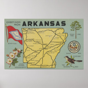 Poster Lettre ScenesArkansas d'ArkansasLarge