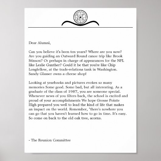 Poster LETTRE SUPÉRIEURE DE LA GROsse POinte (Devant)