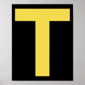 Poster Lettre T Fun Chipmunk Group Correspondant Hallowee (Devant)