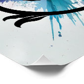 Poster Lettre 'V', Monogramme arc-en-ciel lumineux, Nom d (Coin)