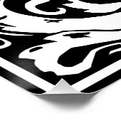 Poster Lettre V Monogramme médiéval Art Nouveau (Coin)