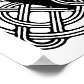 Poster Lettre V Vintage Céleste noeud Monogramme (Coin)