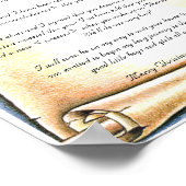 Poster Lettre vintage du Père Noël (Coin)