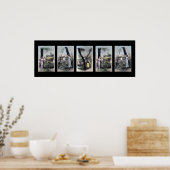 Poster LETTRE Vintage LAYLA LETTRE Nom Art (Cuisine)