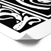 Poster Lettre Y Monogramme médiéval Art Nouveau (Coin)