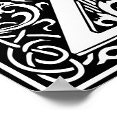 Poster Lettre Z Monogramme médiéval Art Nouveau (Coin)