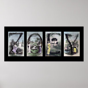 Poster LETTRE ZOEY Alphabet Nom Art