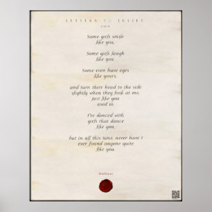 Poster Lettres à Juliette Imprimé 🌹🗡 44/49