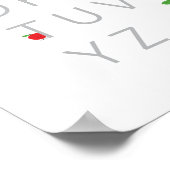 Poster Lettres alphabétiques ABC Éducatif Pomme Fruit (Coin)