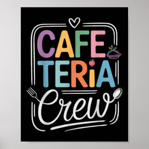 Poster Lettres Colorées De L'Équipage De Cafétéria Avec I