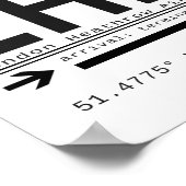 Poster Lettres d'appel LHR London Heathrow Airport (Coin)