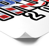 Poster Lettres de bloc patriotique Trump 2024 (Coin)