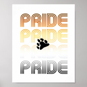 Poster Lettres de design Motif rétro Paw Pride