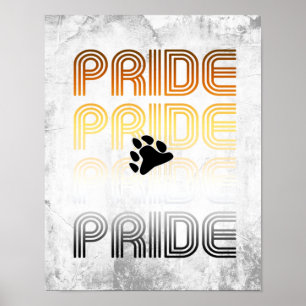 Poster Lettres de design Motif rétro Paw Pride