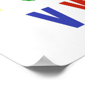 Poster Lettres de la salle de jeu Alphabet Clair Arc-en-c (Coin)