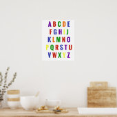 Poster Lettres de la salle de jeu Alphabet Clair Primaire (Cuisine)
