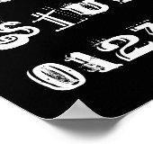 Poster Lettres et numéros alphabétiques ABC | Noir et bla (Coin)