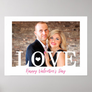 Poster Lettres grand amour moderne   Votre script rose ph