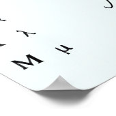 Poster Lettres grecques manuscrites | Apprendre l'alphabe (Coin)