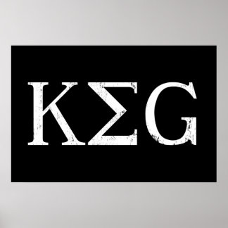 Poster lettres keg boire un tshirt