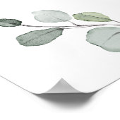 Poster Lettres or baby shower vert signe de bienvenue (Coin)