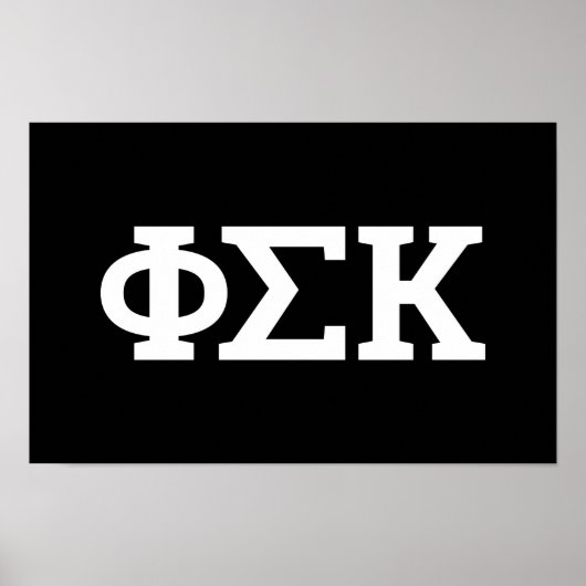 Poster Lettres Phi Sigma Kappa (Devant)