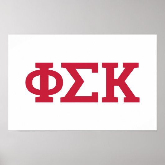 Poster Lettres Phi Sigma Kappa (Devant)