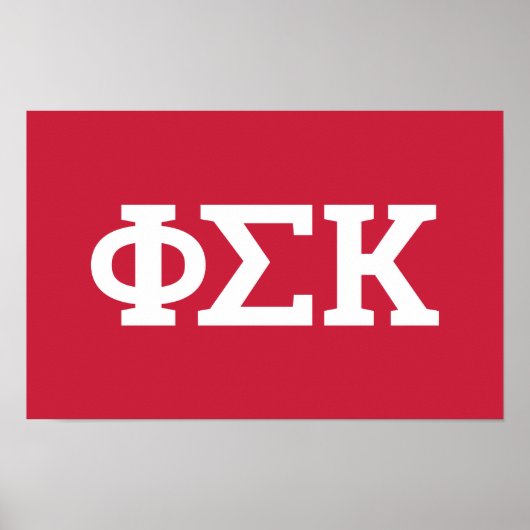 Poster Lettres Phi Sigma Kappa (Devant)