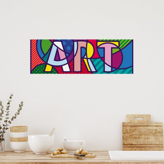 Poster Lettres pop-art (Cuisine)