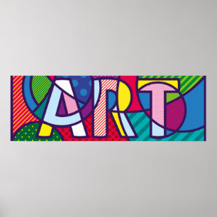 Poster Lettres pop-art