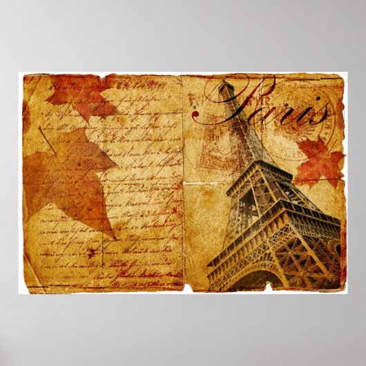 Poster Lettres vintages de Paris (Devant)