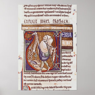 Poster Lettrine historiée 'V' représentant Amos