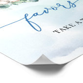 Poster L'eucalyptus à fleurs bleues boho tendance favoris (Coin)