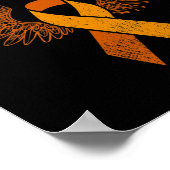 Poster Léucémie à ruban orange ailé (Coin)