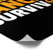 Poster Leucémie Cancer Survivant Orange Ribbon Sensibilis (Coin)