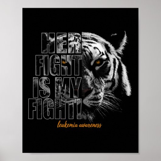 Poster Leucémie Conscience Son Combat Est Mon Combat (Devant)