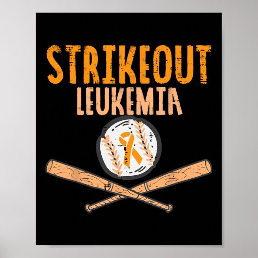 Poster Leucémie de Strikekee Cancer du Ruban Orange (Devant)