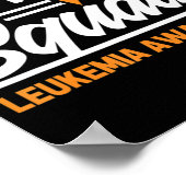 Poster Leucémie Guerrier de soutien Escadron Leucémie Can (Coin)