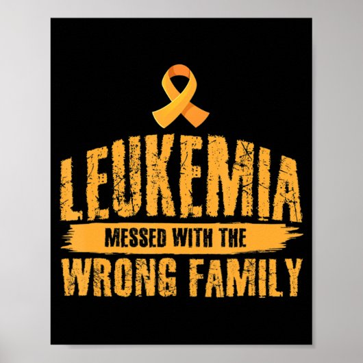 Poster Leucémie Messagée Avec Mauvais Soutien Familial Le (Devant)