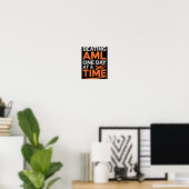 Poster Leucémie myéloïde aiguë ruban orange moelle osseus (Bureau à domicile)