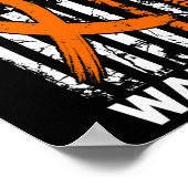 Poster Leucémie Sensibilisation États-Unis Drapeau Améric (Coin)